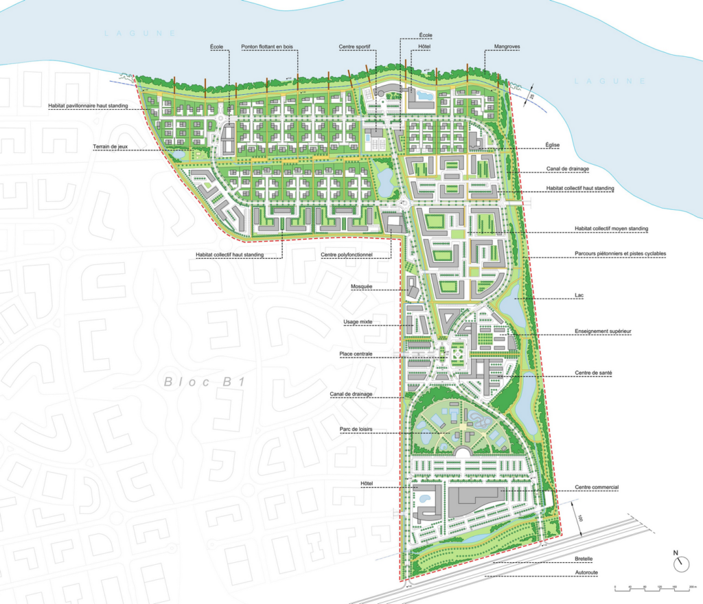 Master plan for the Free Zone of Grand-Bassam , in Ivory Coast